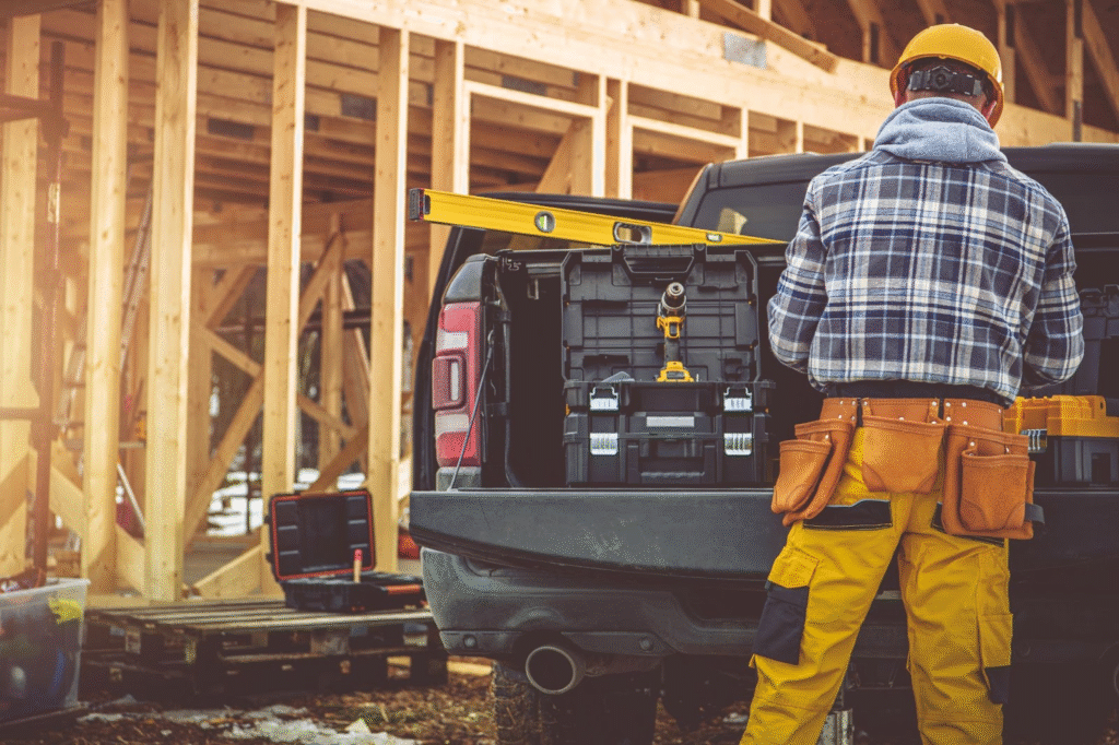 onstruction worker in uniform, representing the demand for secure and reliable extended stay accommodations near Flin Flon.