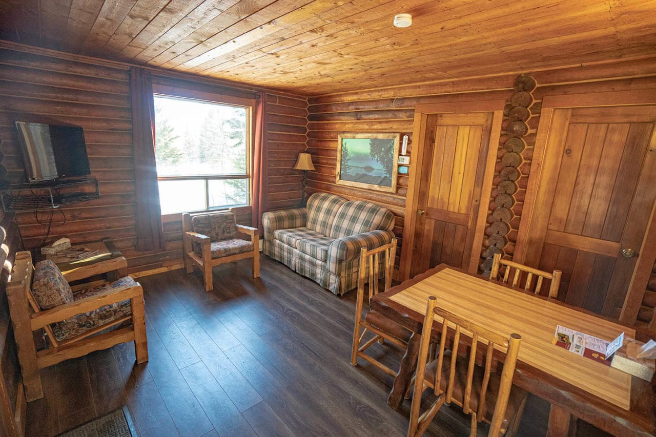 An interior view of a Manitoba cottage rental in Flin Flon.