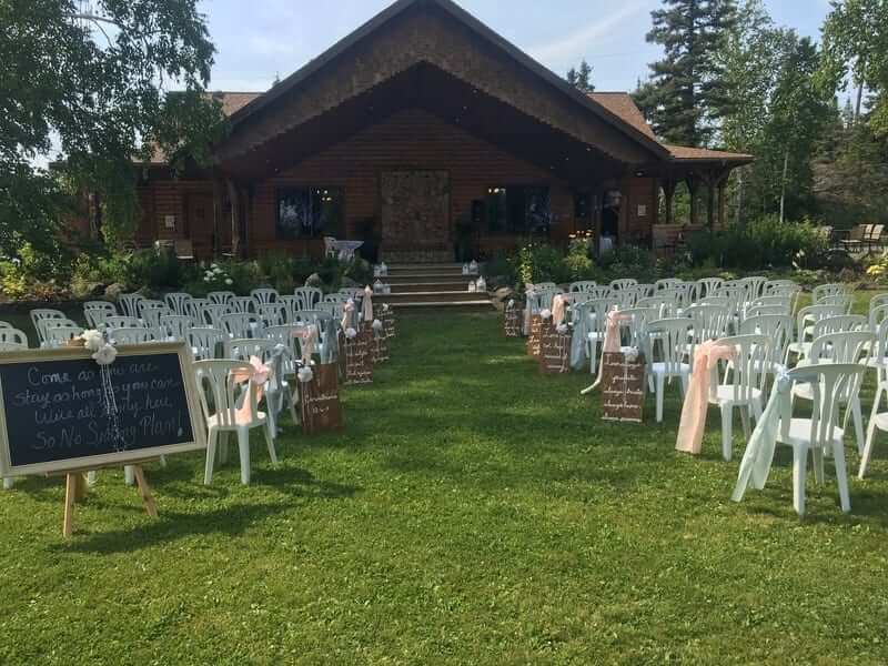 Fishing lodge event setup
