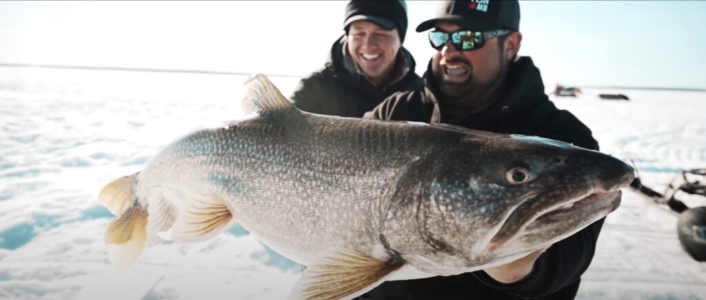 Clayton Schick and Jay Siemans Giant Lake Trout