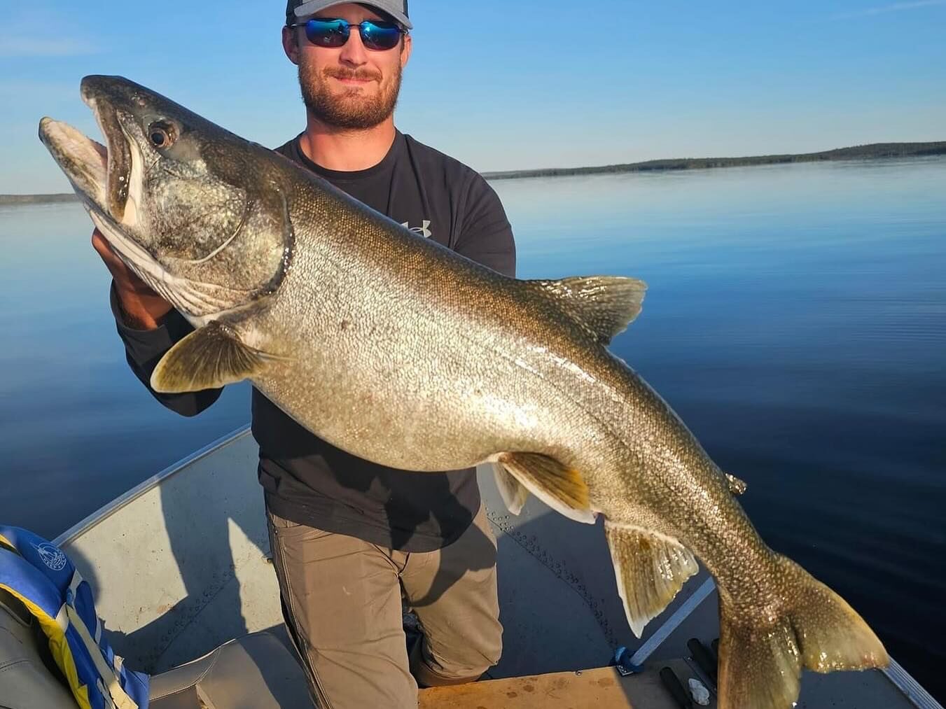Giant Lake Trout Caught Fishing During the Fall at Bakers Narrows Lodge's Kamuchawie Lake Outpost
