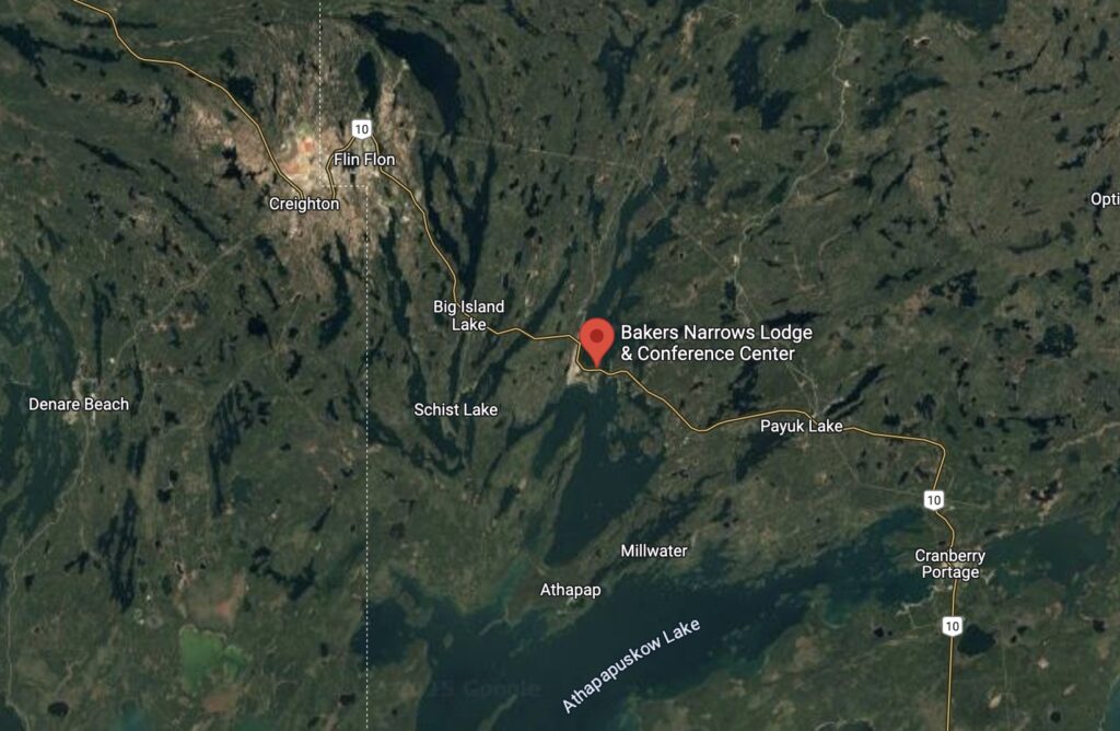 Bakers Narrows Lodge is just a few miles south of Flin Flon and located just off the main highway making easy travel whether you drive or fly in