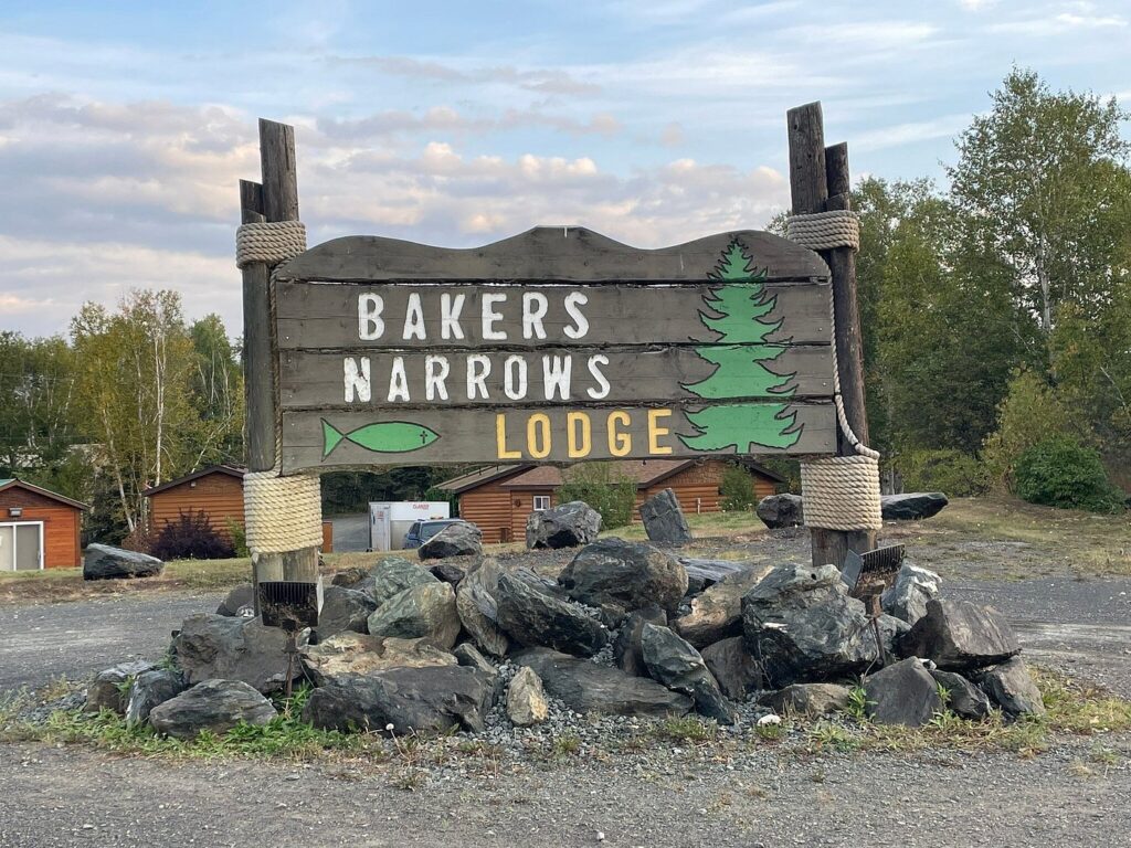 Bakers Narrows Lodge Welcome Sign | Northern Manitoba Canadian Fishing Lodge