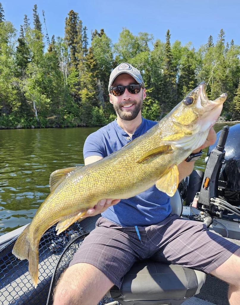 walleye fishing on lake athapapuskow in Manitoba