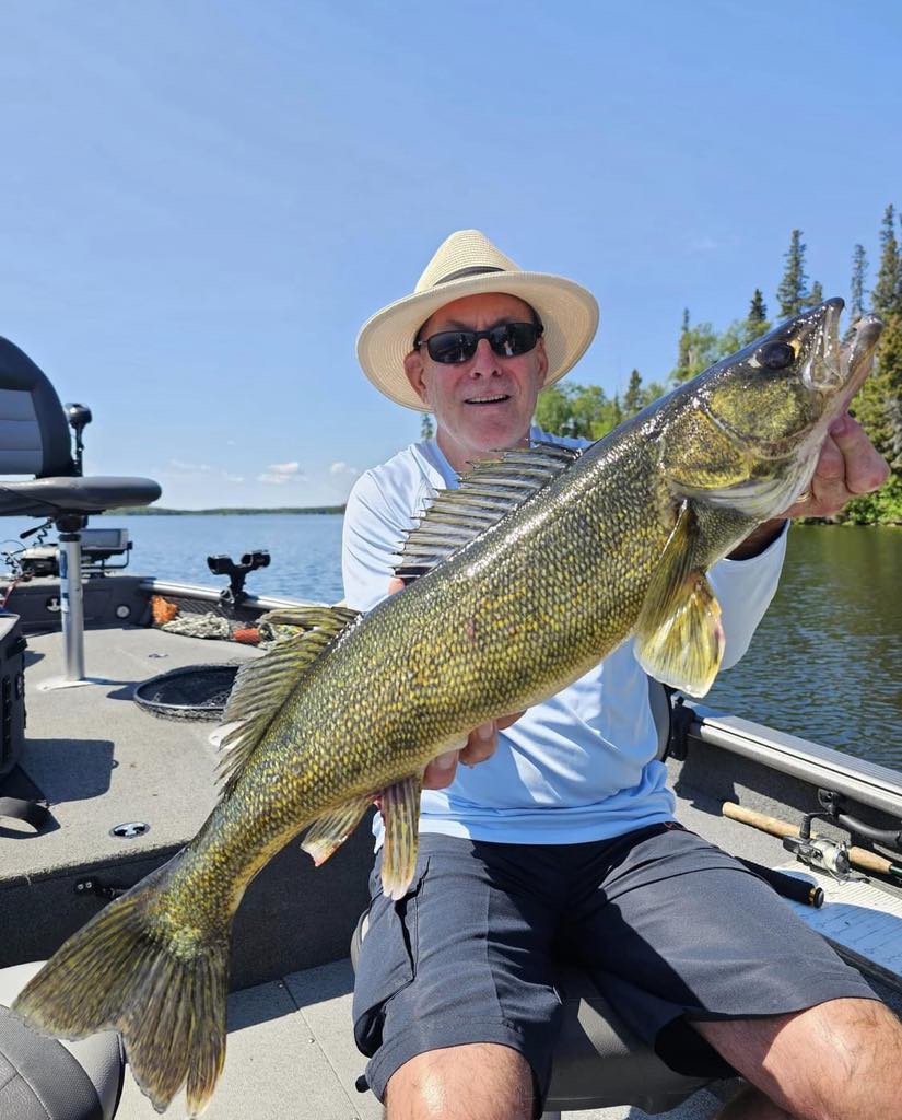 trophy walleye caught at Bakers Narrows Lodge on a Canadian fishing trip